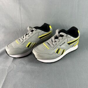 Reebok Royal Classic Jogger Sneaker Kids 12 Gray Black Lace Up Athletic Shoes
